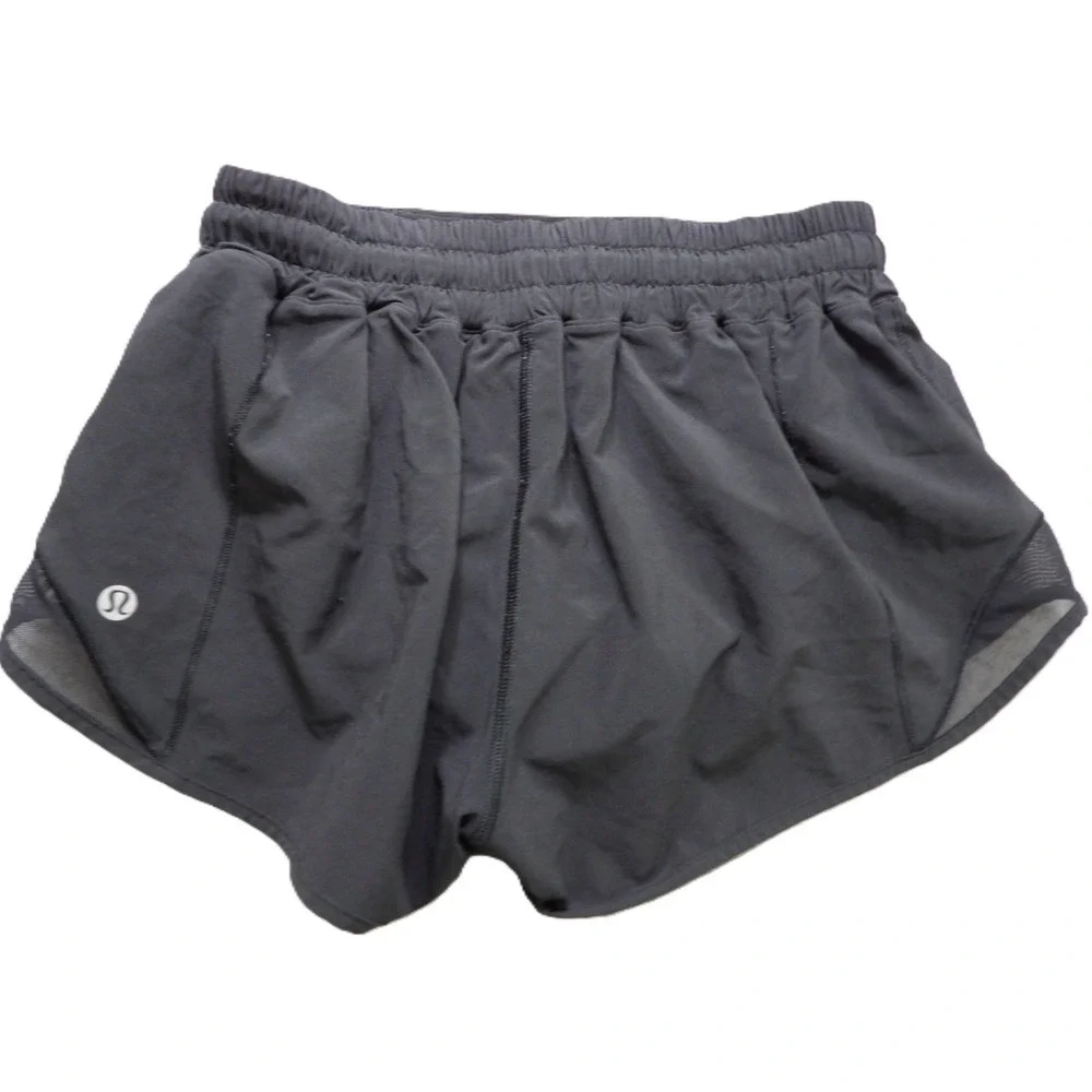 Lululemon Tracker Short Athletics Activewears Workout Running Mesh Women 4 Black